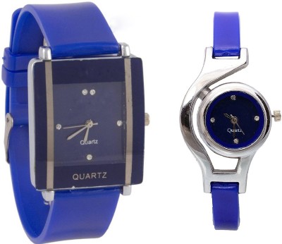 KNACK Blue square shape simple and professional and glory round different shape blue women Watch  - For Girls   Watches  (KNACK)