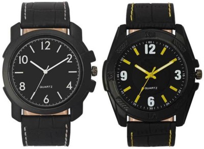 FASHION POOL VOLGA MEN'S WATERPROOF SPECIAL COLLECTION OF ROUND BLACK & YELLOW WATCH ROUND WATCH COMBO SPECIAL COLLECTION FOR FESTIVAL SEASON Watch  - For Boys   Watches  (FASHION POOL)