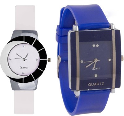 SPINOZA Black white different design beautiful with Blue square shape simple and professional women Watch  - For Girls   Watches  (SPINOZA)