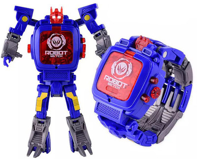 

Kiditos Transformers Robot Toy Convert to Digital Watch for Kids(Blue)