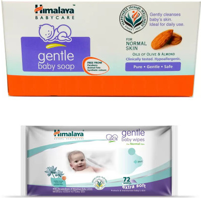 

Himalaya gentle baby soap, gentle baby wipes(White)
