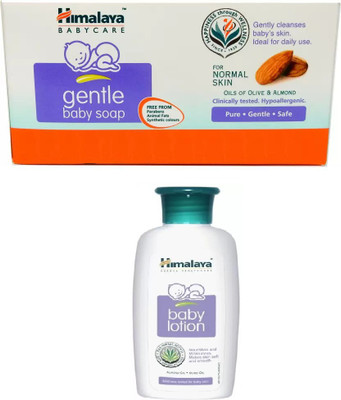 

Himalaya gentle baby soap, baby lotion(White)