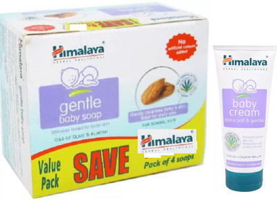 

Himalaya gentle baby soap, baby cream(White)