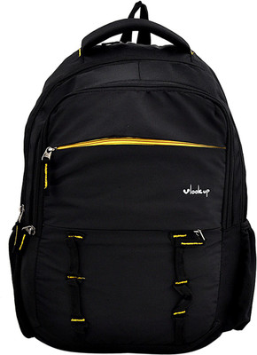 

Yelloe Back Pack series Black Color laptop backpack With Three Campartments & A Front Stylish Zipper 3 L Trolley Laptop Backpack(Black)