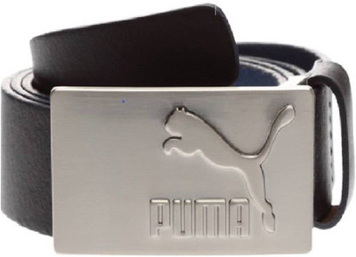 

Puma Men Formal Black Genuine Leather Belt, Black-spectrum blue