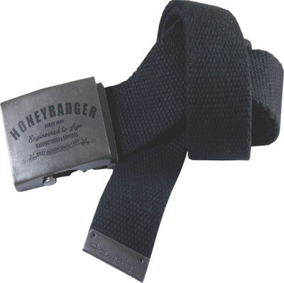 

Honey Badger Men & Women Casual Black Canvas Belt