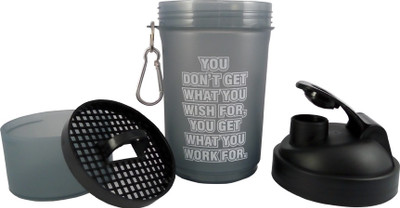 

Hyper Adam AN-21 Trendy Shaker With Protein Compartment 600 ml Shaker(Pack of 1, Black)
