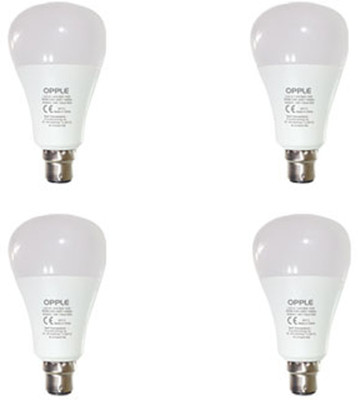 Opple 14 W Round B22 LED Bulb(Yellow, Pack of 4)