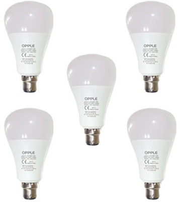 Opple 14 W Round B22 LED Bulb(Yellow, Pack of 5)