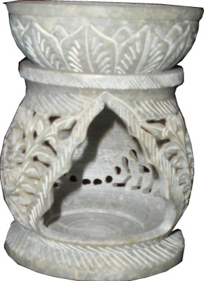 

nameo Stoneware Candle Holder(White, Pack of 1)
