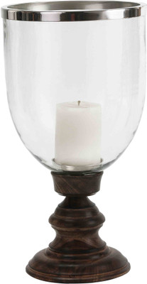 

Sammsara Jerry Hurricane Candle Stand Lighting Decor Wooden 1 - Cup Candle Holder(Brown, Pack of 1)