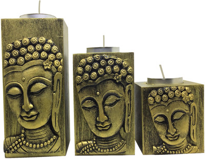 

FABIONIC Wooden Tealight Holder(Multicolor, Pack of 1)