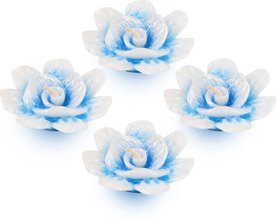 

Ein Sof Rose Type Candle(Blue, Pack of 4)