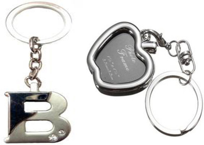 

MGP Fashion Apple Shape Black PhotoFrame With Alphabets Key Chain Combo No.628 Key Chain(Multicolor)