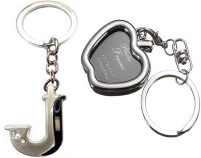 

MGP Fashion Apple Shape Black PhotoFrame With Alphabets Key Chain Combo No.625 Key Chain(Multicolor)