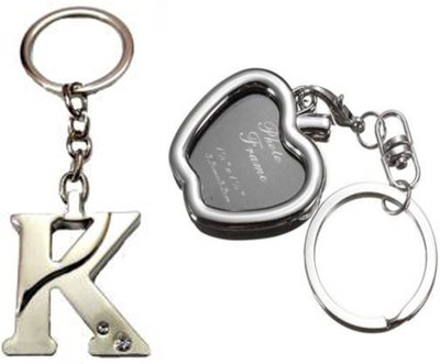 

MGP Fashion Apple Shape Black PhotoFrame With Alphabets Key Chain Combo No.633 Key Chain(Multicolor)