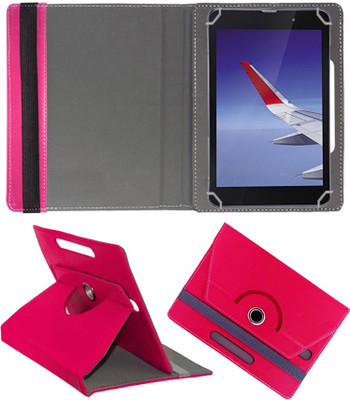 Fastway Book Cover for iBall Slide Wings 8 inch Designer Rotating Case(Pink, Cases with Holder, Pack of: 1)