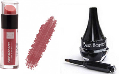 

Blue Heaven Non Transfer Lip Color - Punk Maroon with artisto kajal(Set of 2)
