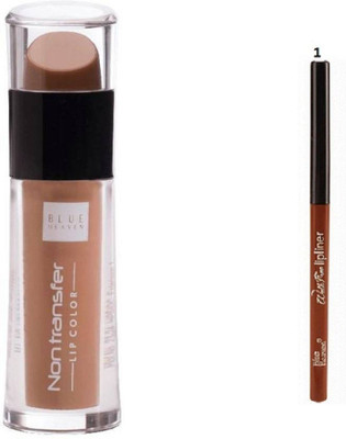 

Blue Heaven non transfer lipstick -nude lips with 01 walk free lip liner(Set of 23)