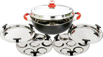 

PNB Multi-Utility Cookware Set(Stainless Steel, 6 - Piece), Black