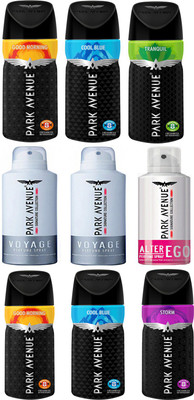 

Park Avenue Assorted Nine Deodorant Spray - For Men(130 ml, Pack of 9)