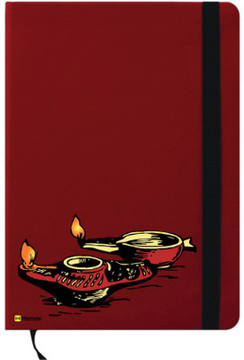 

Hamee A6 Notebook(Happy Diwali Special A6 Notebook Red Leather Premuim Diya, Red)