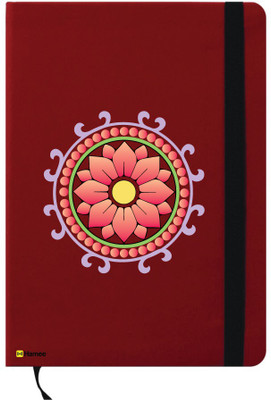 

Hamee A6 Notebook(Happy Diwali Special A6 Notebook Red Leather Rangoli, Red)