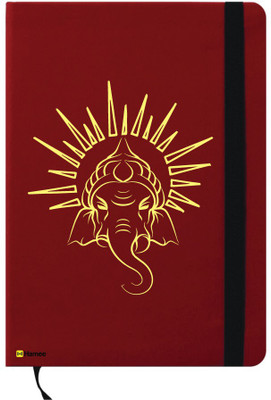 

Hamee A6 Notebook(Happy Diwali Special A6 Notebook Red Leather Bright Ganesha, Red)