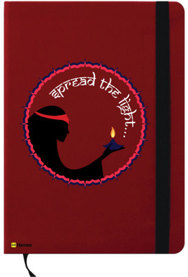 

Hamee A6 Notebook(Happy Diwali Special A6 Notebook Red Leather Spread Light, Red)