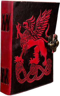 iHandikart A5 Diary(Handmade Paper, Red)