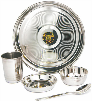 

Everwel Mirrior Finish Pack of 5 Dinner Set(Stainless Steel)