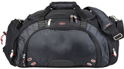 

Swiss 12 inch/30 cm (Expandable) Dobby Nylon 22" Duffel Bag Duffel Strolley Bag(Black)