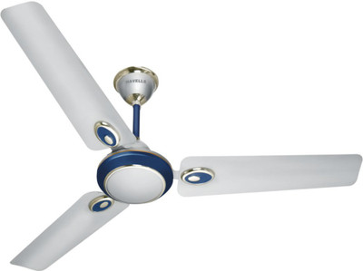 

Havells FHCFUSTSBL48 - Fusion 3 Blade Ceiling Fan(Silver Blue, Pack of 1), Blue;white