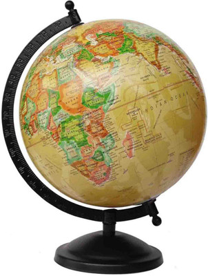 

ThunderFit Original Globe Table Top Political World Globe(Medium Brown)