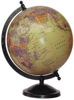 

ThunderFit Original Globe Table Top Political World Globe(Medium Brown)