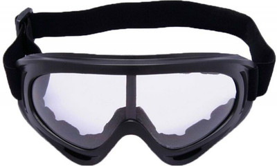 

AutoPowerz Dirt Bike Racing Transparent Goggles with Adjustable Strap Motorcycle Goggles (Black) Motorcycle Goggles(White)