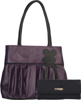 

Fristo Hand-held Bag(Purple, Black), Black;purple