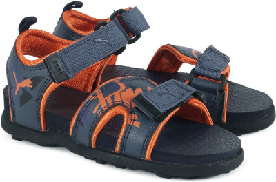 

Puma Boys & Girls Velcro Sports Sandals(Blue, Vintage indigo-peacoat-shocking orange
