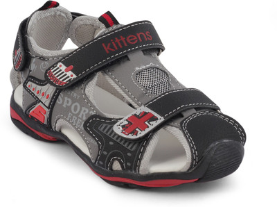 

KITTENS Boys Velcro Sports Sandals(Black