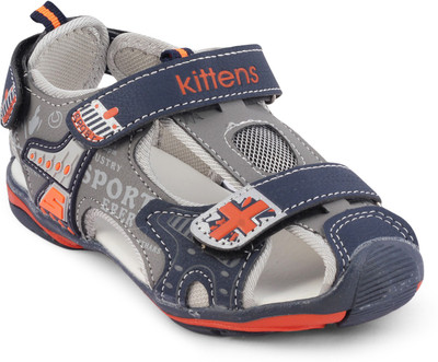 

KITTENS Boys Velcro Sports Sandals(Blue, Navy