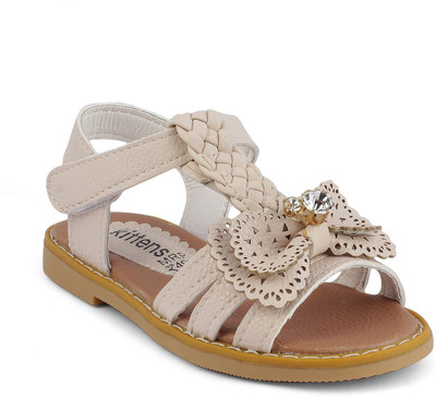 

KITTENS Girls Velcro Flats(Beige