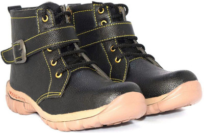 

Hiker Boys Lace Casual Boots(Black