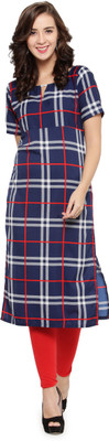 Enchanted Drapes Women Printed Straight Kurta(Multicolor)