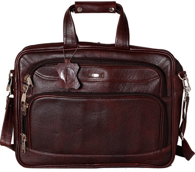 

Royal Leather Emporium 17 inch Expandable Laptop Messenger Bag(Brown), Rle-brn