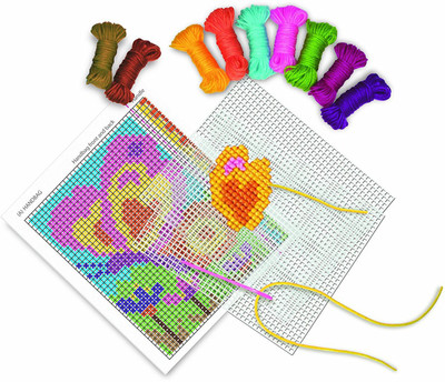 

4M Easy To Do Cross Stitch -learning toys for Kids(Multicolor)