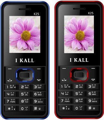 I Kall K25 Combo Of Two Mobile(Red, Blue)