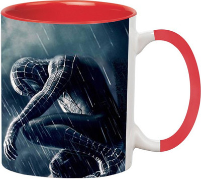 

Ashvah SpiderMan 1607 Ceramic Mug(350 ml), Red