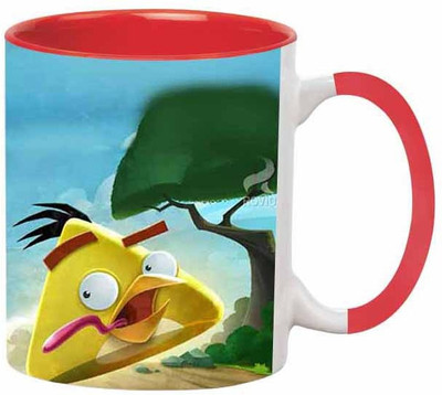 

Ashvah Angry Birds 1627 Ceramic Mug(350 ml), Red