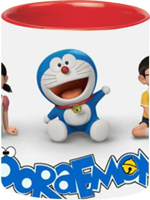 

Ashvah Doraemon Cartoon 1569 Ceramic Mug(350 ml), Red