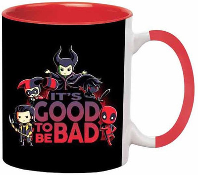 

Ashvah Good To Be Bad Ceramic Mug(350 ml), Red